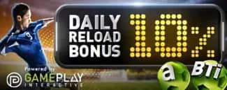 10 percent daily sports reload bonus only for w88 member.