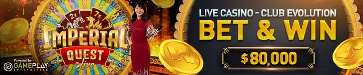 Live casino club evolution bet and win $80,000.